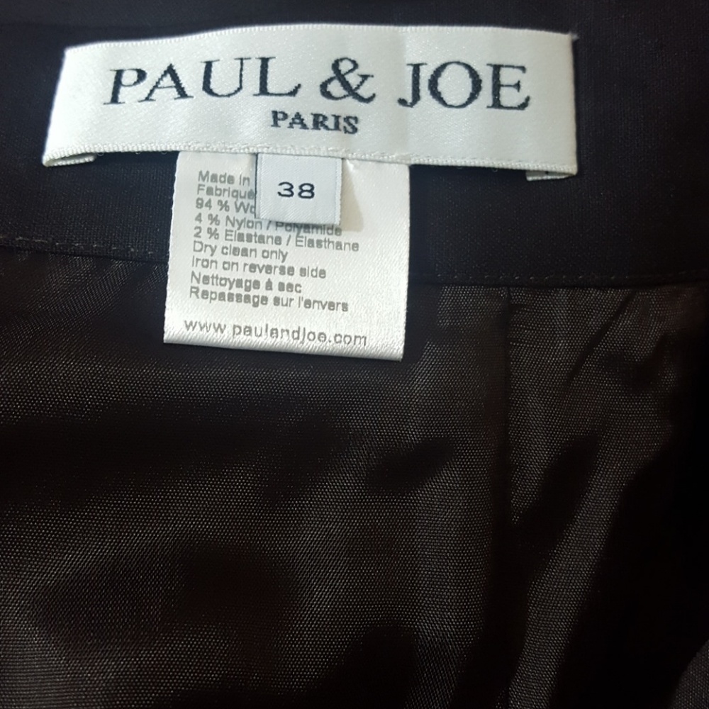 Paul and Joe Black Skirt ruffled pockets. Size S - Picture 7 of 8